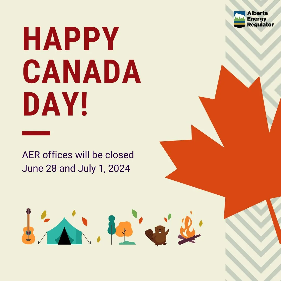 Happy Canada Day poster for the AER