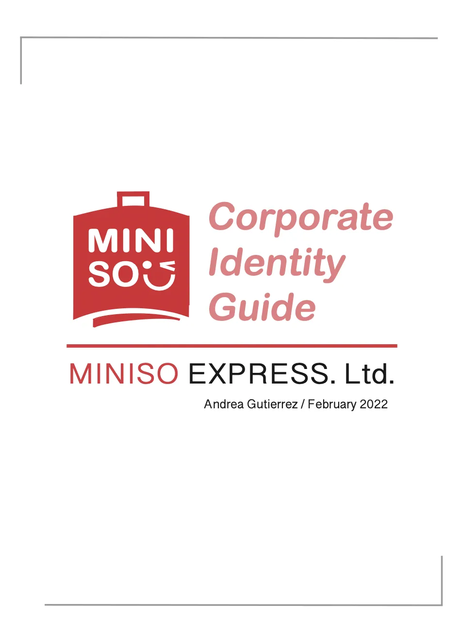 Corporate Identity Guide - MINISO Express · Feb. 2022