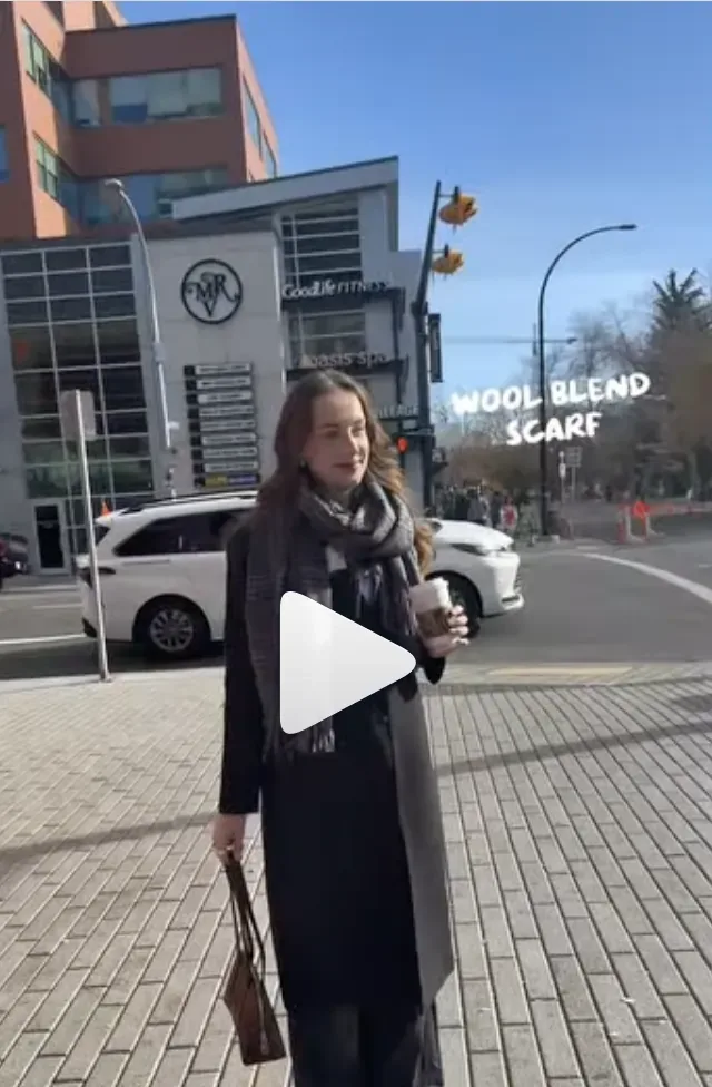 Outfit Breakdown reel - a wool blend scarf styled outdoors